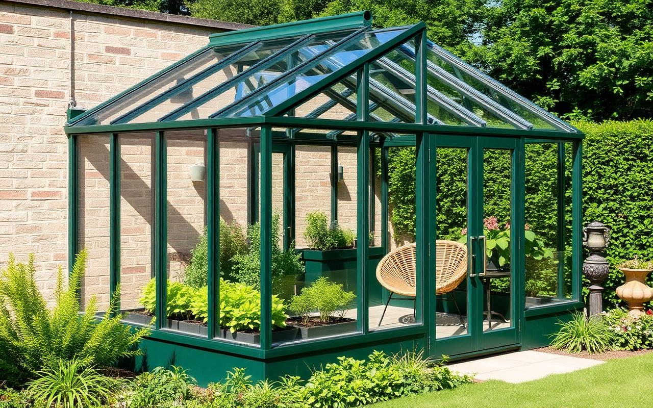 Drivhus-hagestue — Greenhouse garden room